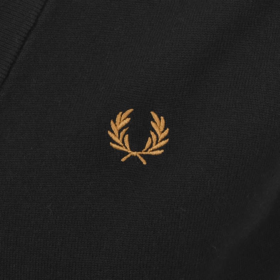 Alternative Image for ProductFred Perry Tipped Knit Cardigan Black3