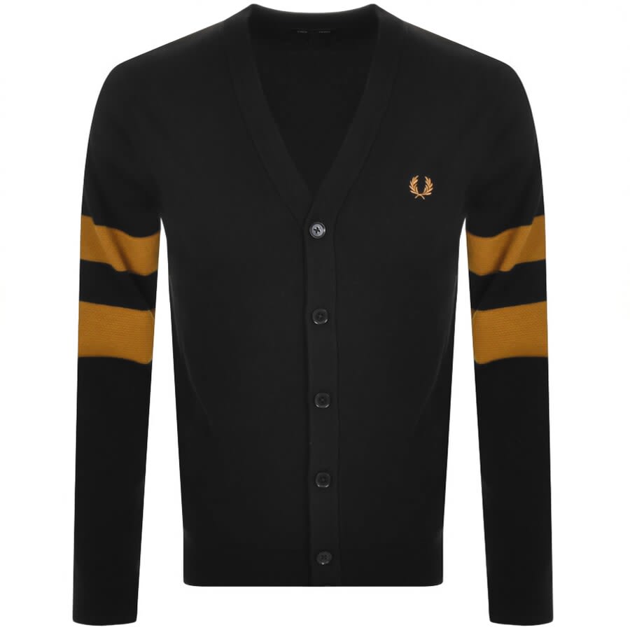 Alternative Image for ProductFred Perry Tipped Knit Cardigan Black1