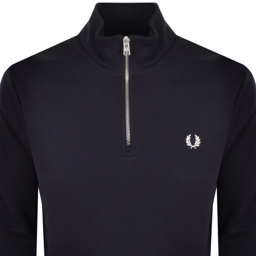 Alternative Image for ProductFred Perry Half Zip Sweatshirt Navy2