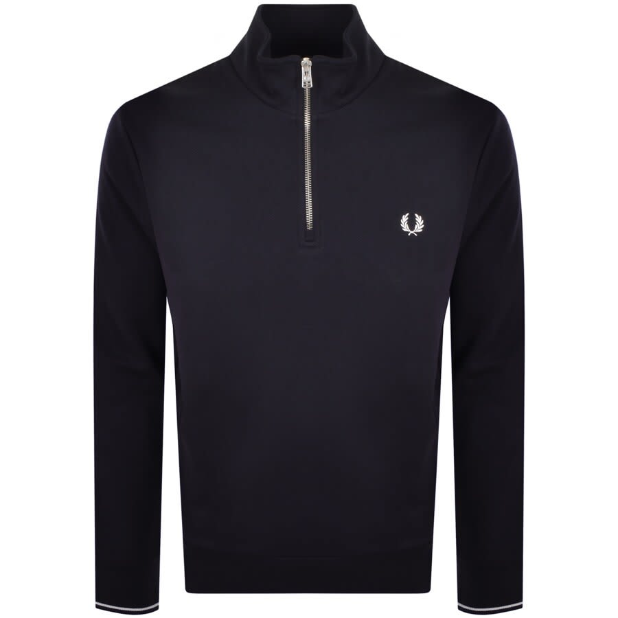 Alternative Image for ProductFred Perry Half Zip Sweatshirt Navy1
