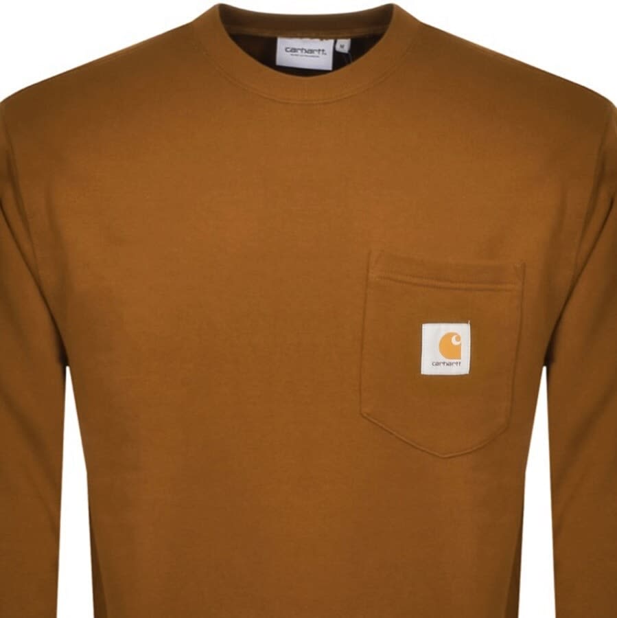 Alternative Image for ProductCarhartt Pocket Sweatshirt Brown2