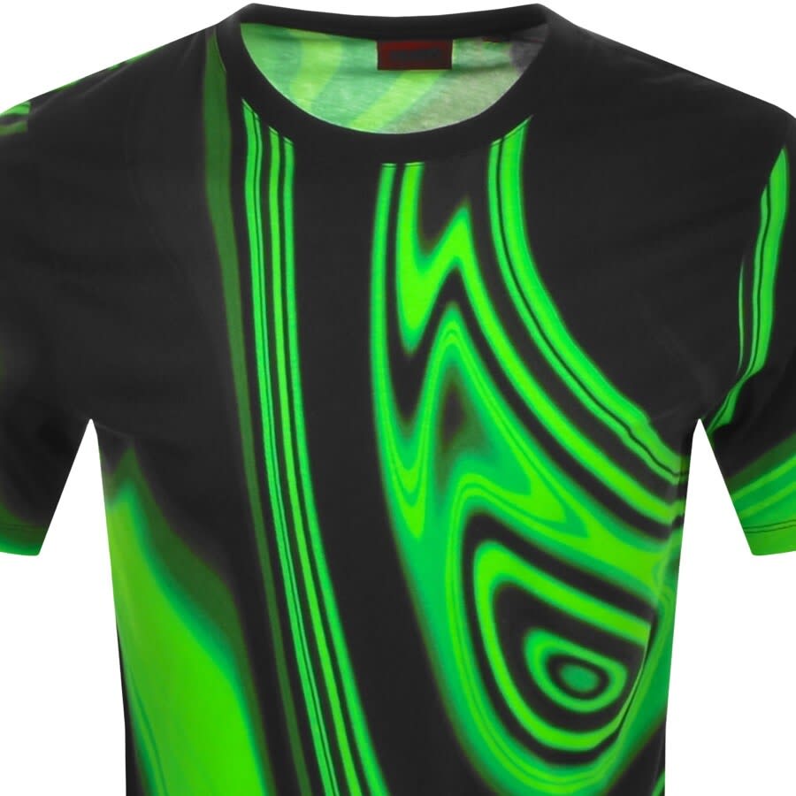 Alternative Image for ProductHUGO Dlitch Crew Neck T Shirt Black2
