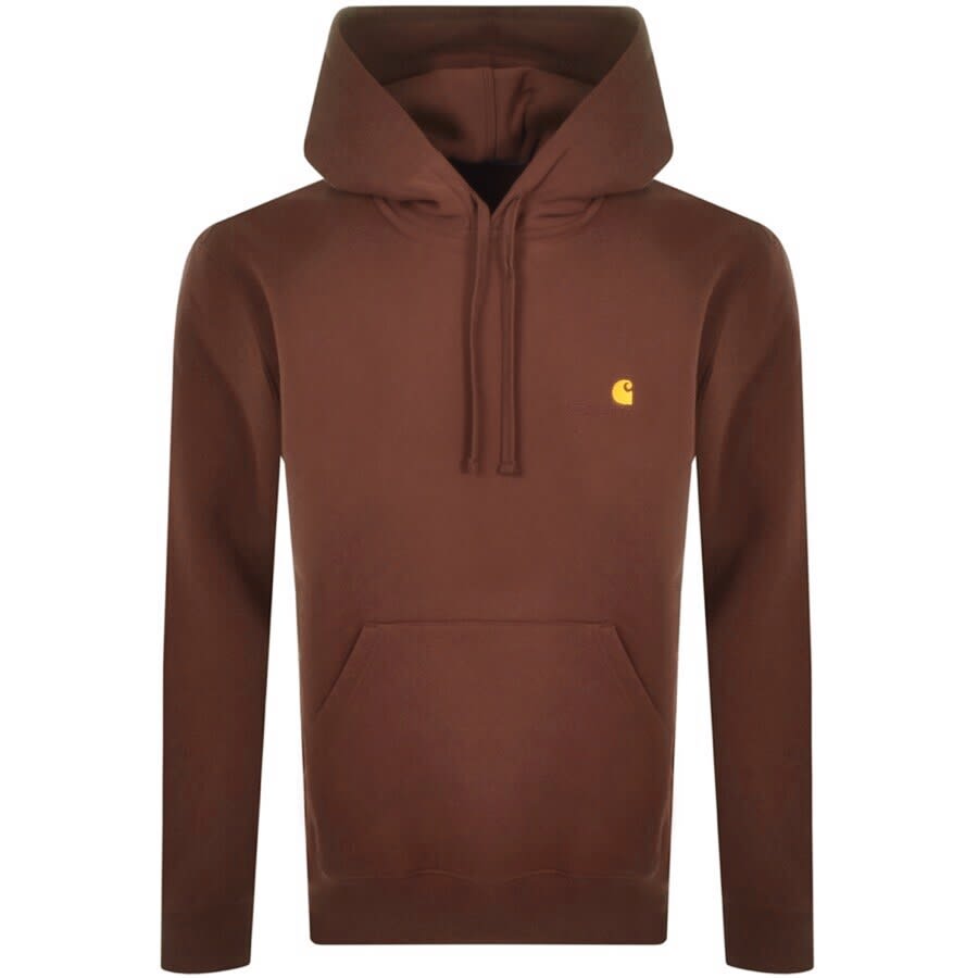 Alternative Image for ProductCarhartt Logo Hoodie Brown1