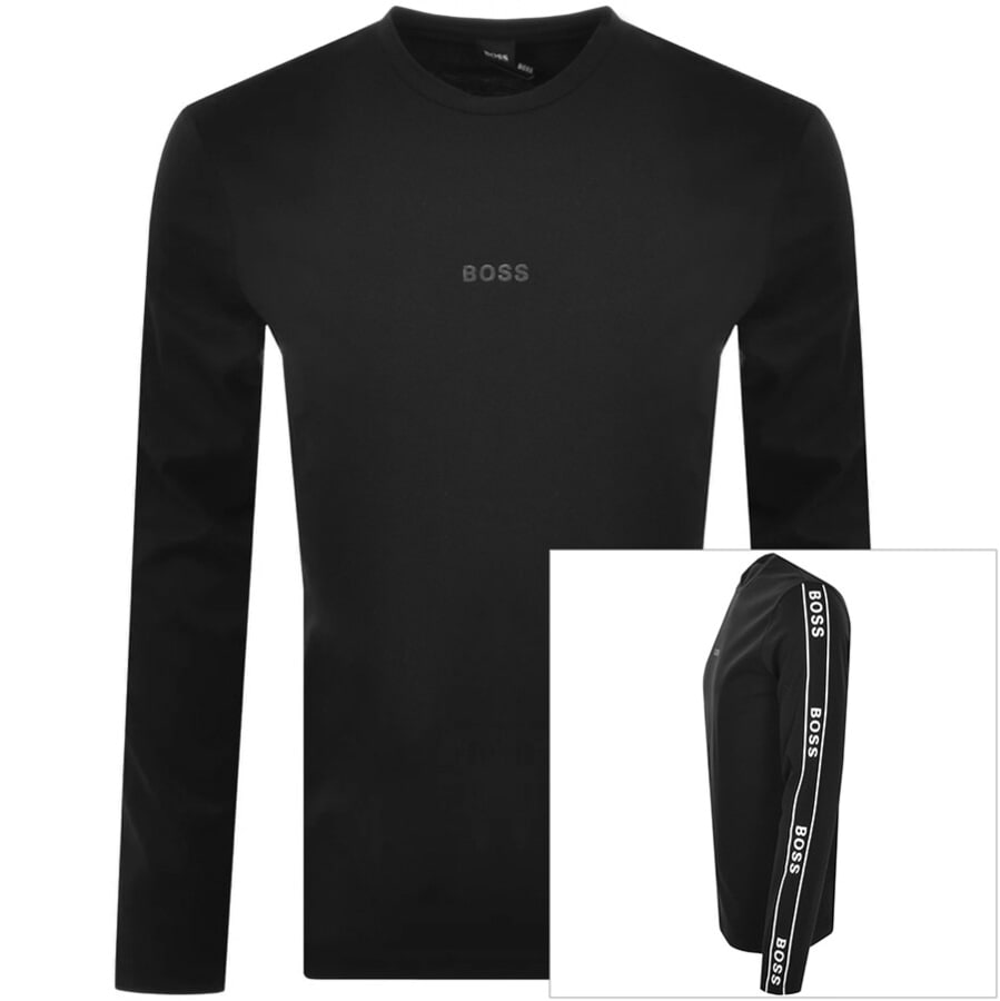 Alternative Image for ProductBOSS Long Sleeved TWrapped T Shirt Black1