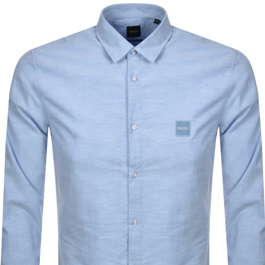 Alternative Image for ProductBOSS Mabsoot Long Sleeved Shirt Blue2