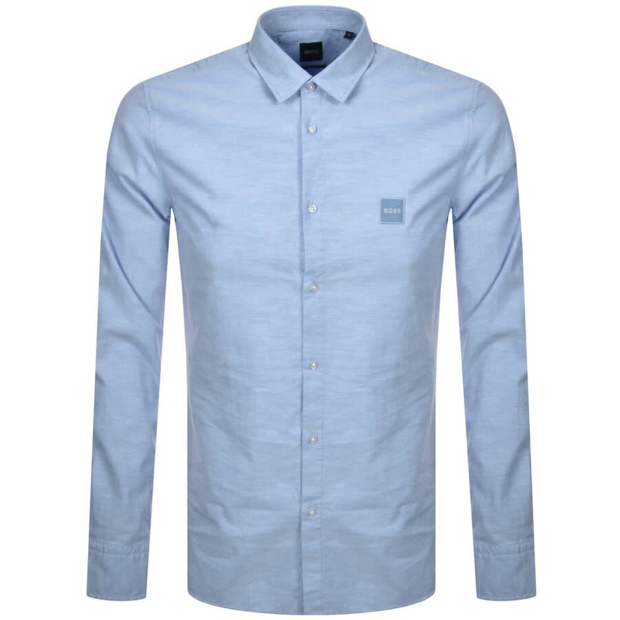 Alternative Image for ProductBOSS Mabsoot Long Sleeved Shirt Blue1