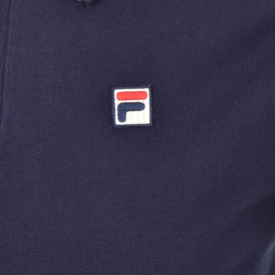 Alternative Image for ProductFila Vintage Long Sleeve Polo T Shirt Navy3