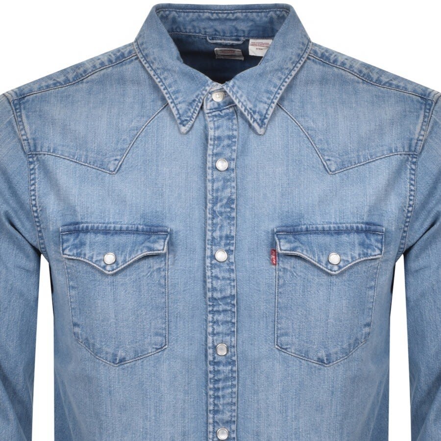 Alternative Image for ProductLevis Long Sleeved Barstow Western Denim Shirt Blu2