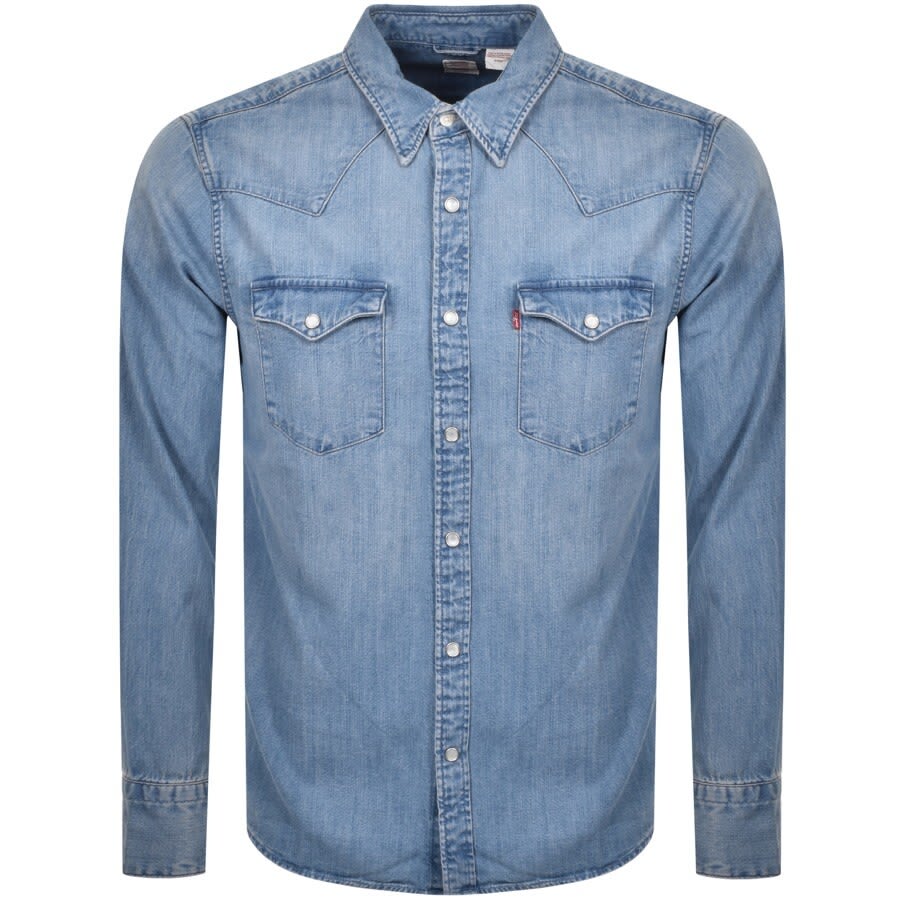 Alternative Image for ProductLevis Long Sleeved Barstow Western Denim Shirt Blu1