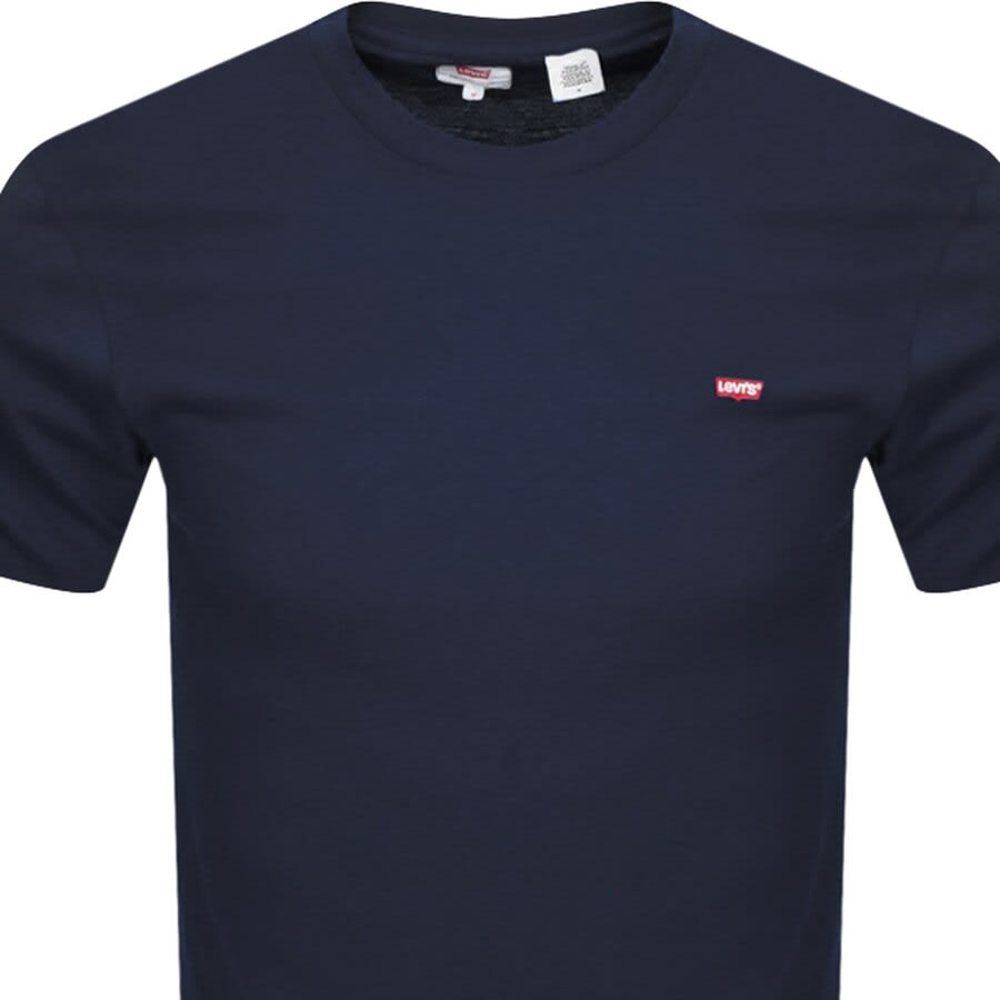 Levis Original Crew Neck Logo T Shirt Navy Mainline Menswear