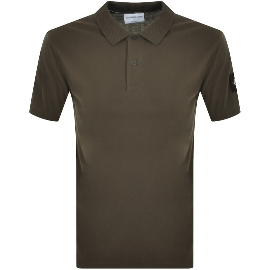 Calvin Klein Jeans Short Sleeve Polo T Shirt Khaki