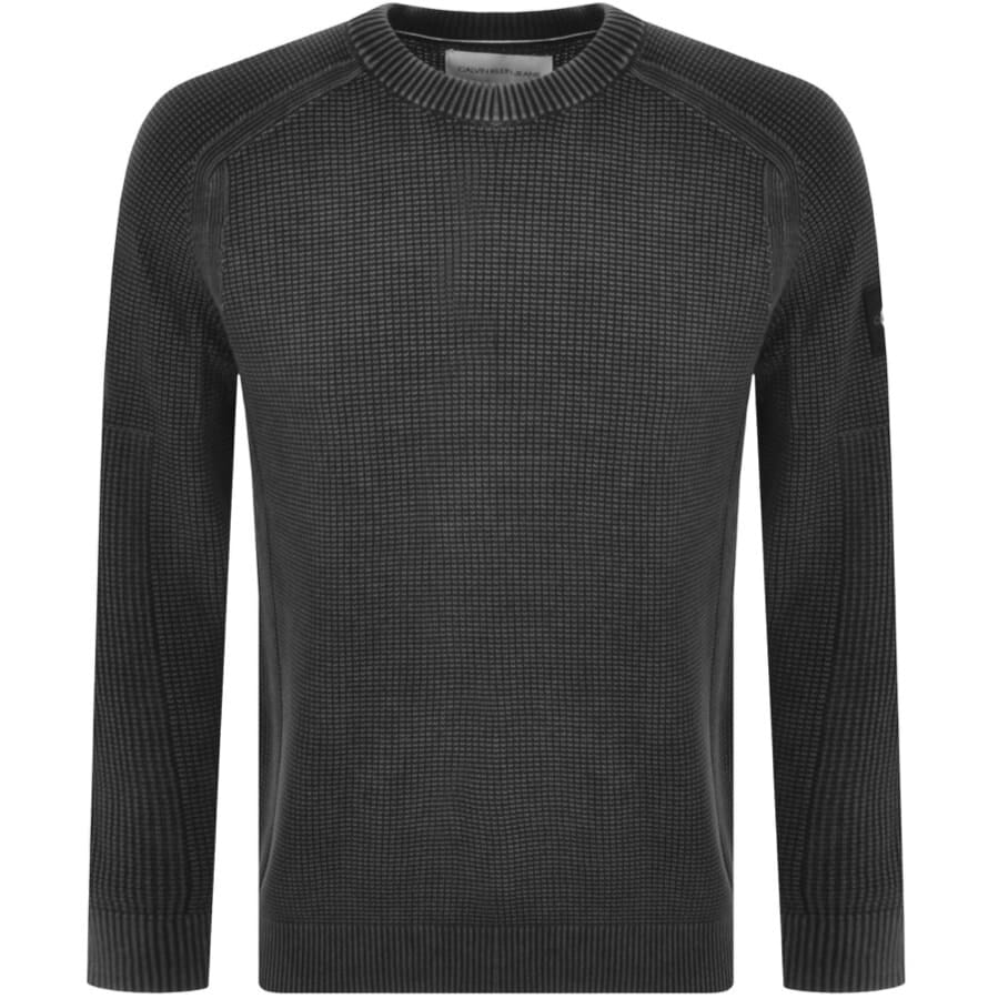 Alternative Image for ProductCalvin Klein Jeans Logo Crew Neck Sweatshirt Black1