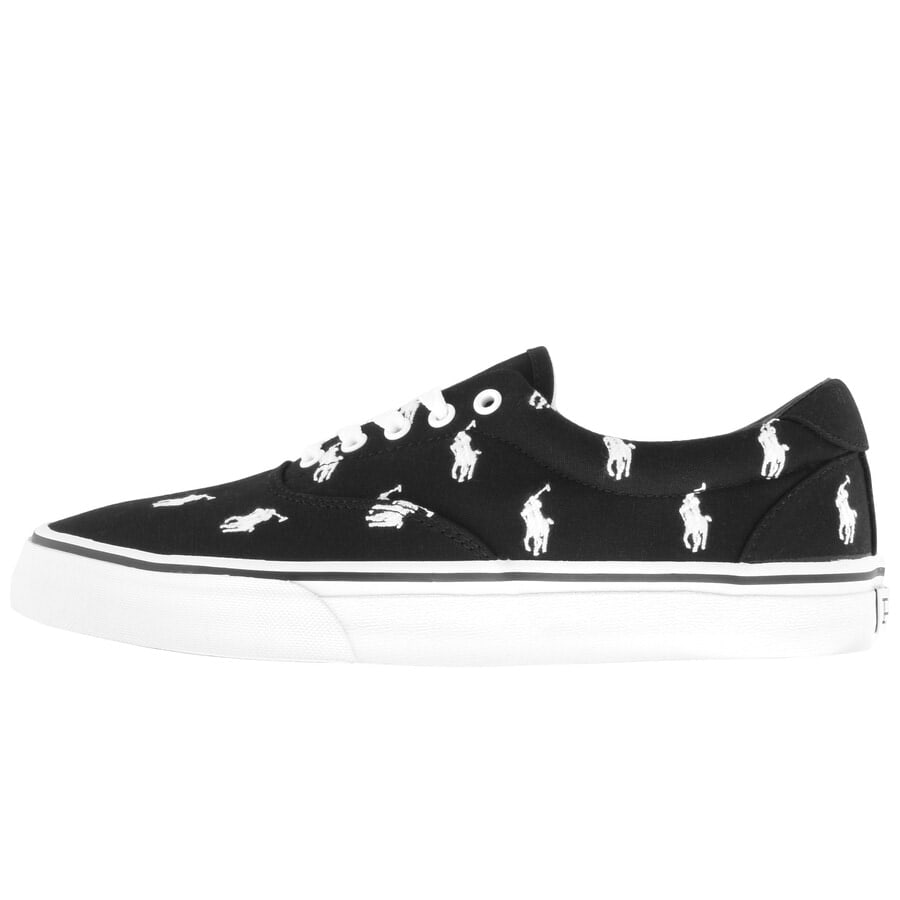 Alternative Image for ProductRalph Lauren Thornton Canvas Trainers Black1