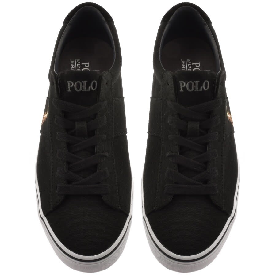 Alternative Image for ProductRalph Lauren Sayer Canvas Trainers Black3