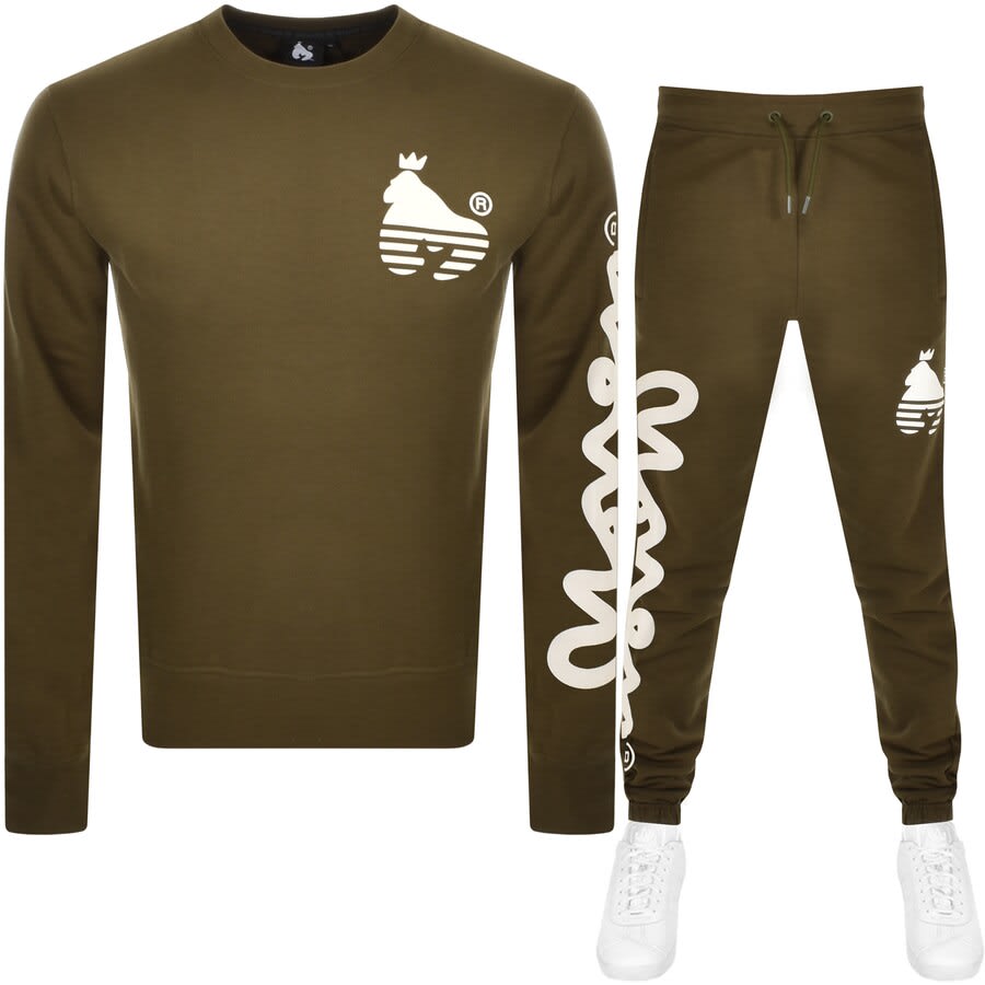 Alternative Image for ProductMoney Logo Crew Tracksuit Khaki1