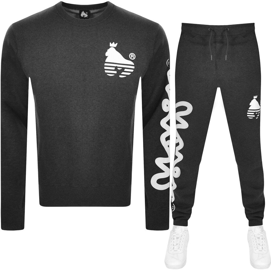 Alternative Image for ProductMoney Logo Crew Tracksuit Grey1