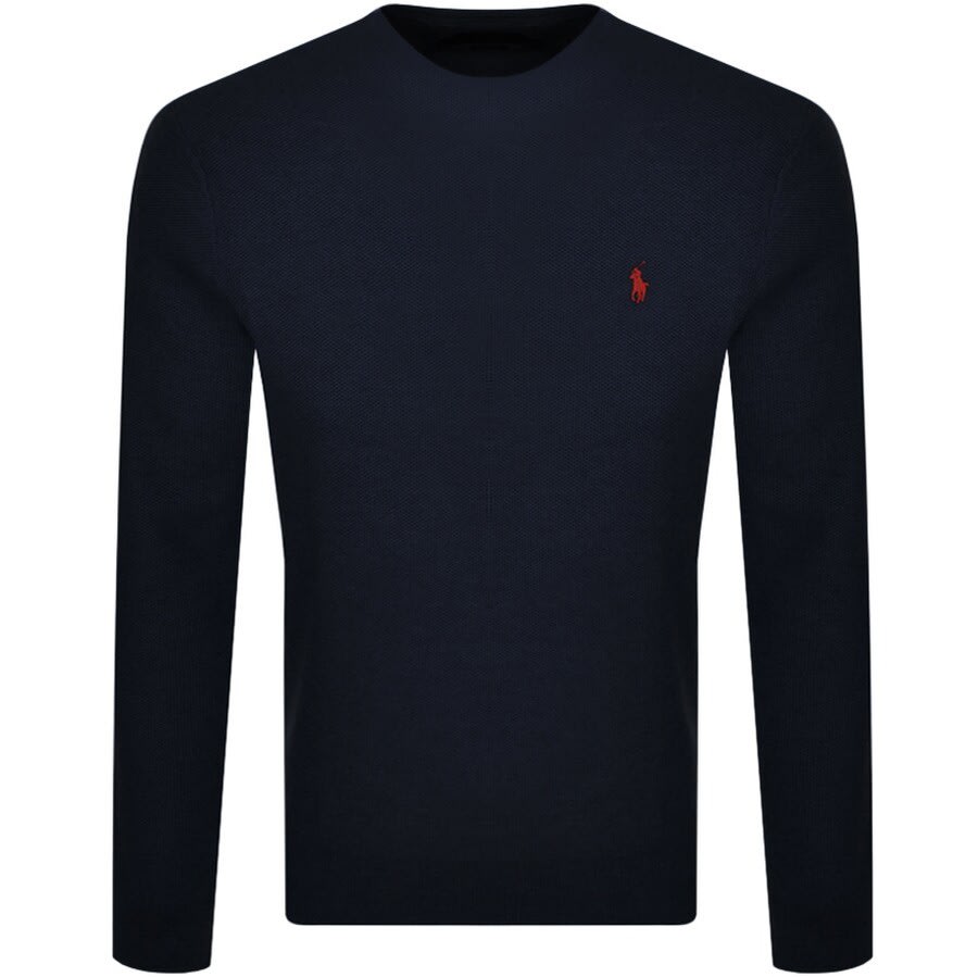 Alternative Image for ProductRalph Lauren Long Sleeved Crew Neck T Shirt Navy1