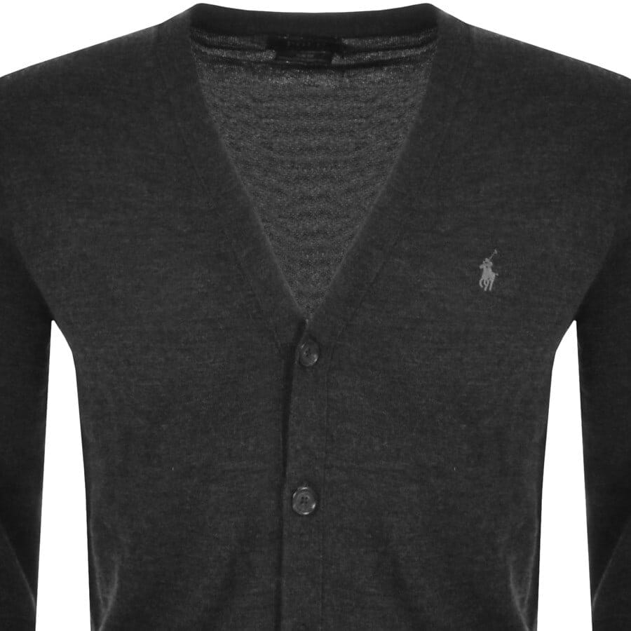 Alternative Image for ProductRalph Lauren Slim Fit V Neck Knit Cardigan Grey2