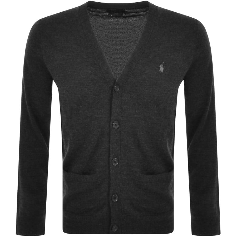 Alternative Image for ProductRalph Lauren Slim Fit V Neck Knit Cardigan Grey1