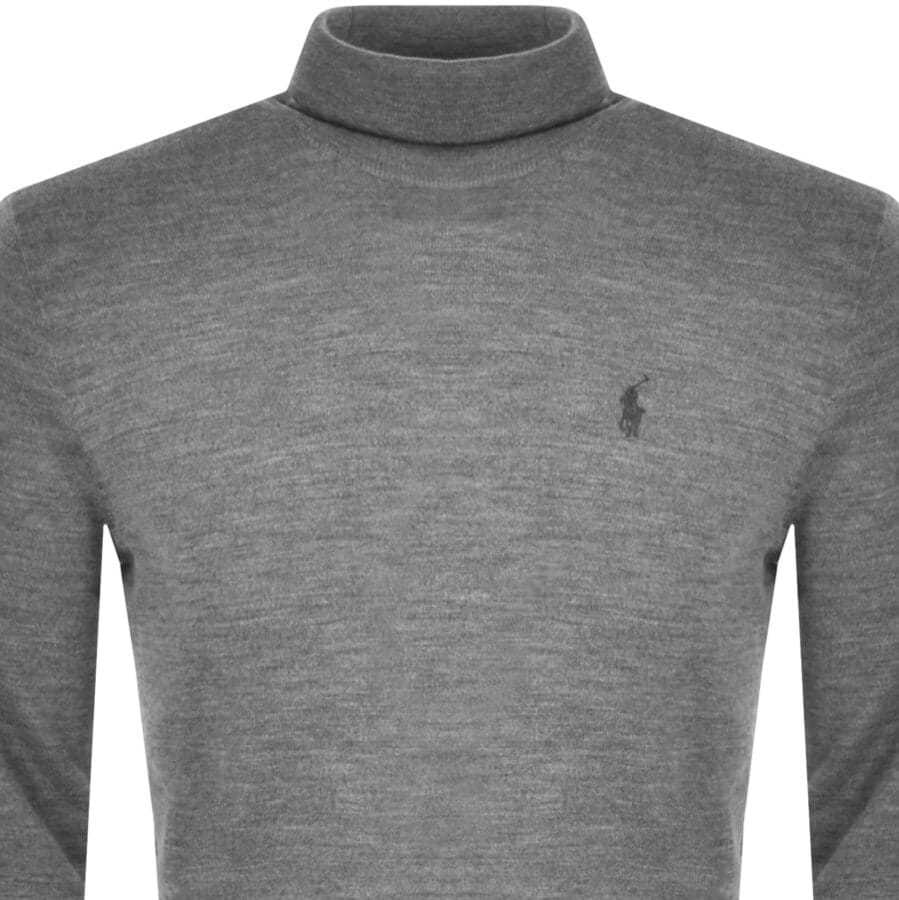 Alternative Image for ProductRalph Lauren Roll Neck Knit Jumper Grey2