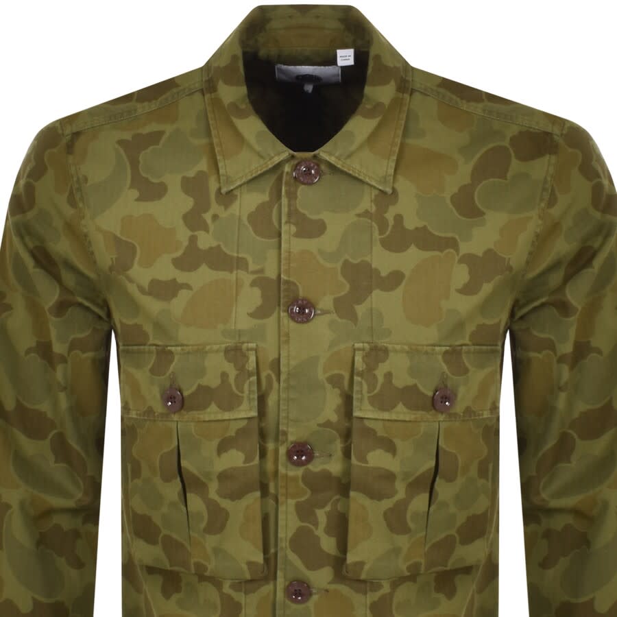 Alternative Image for ProductPretty Green Camouflage Overshirt Jacket Green2