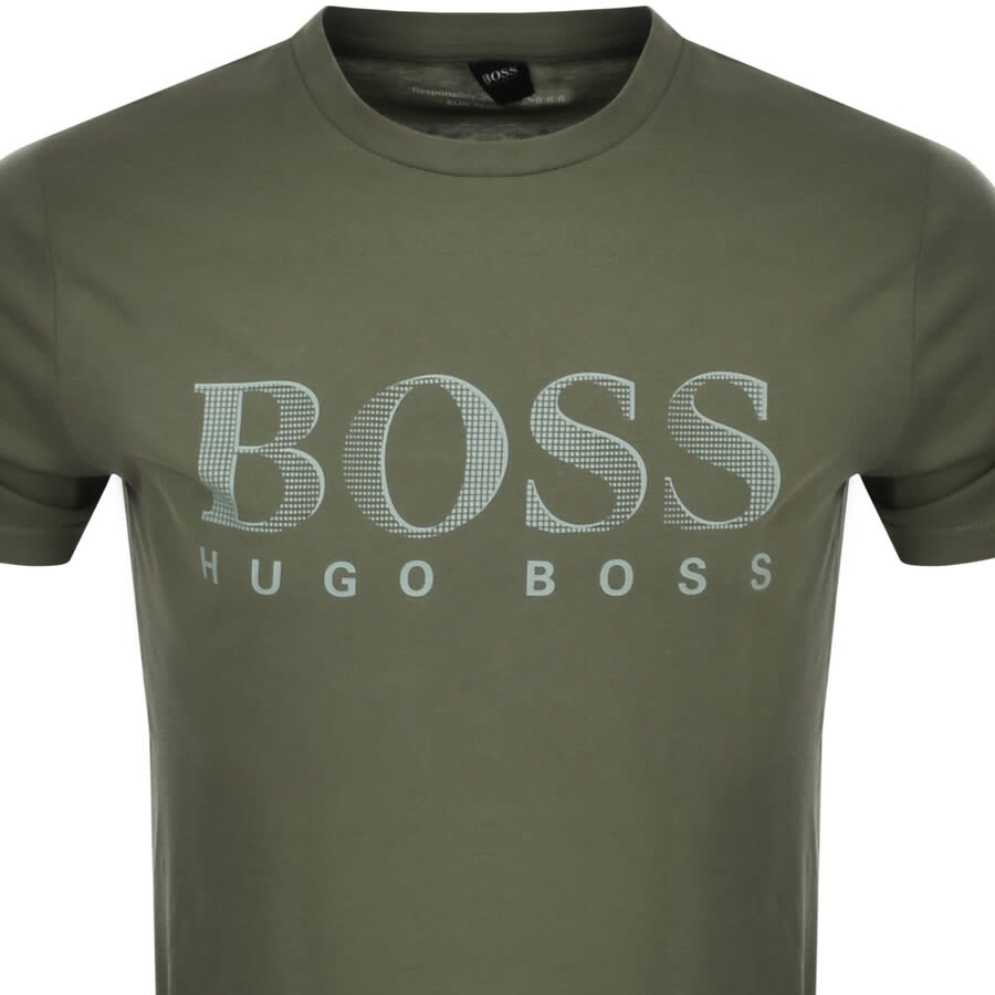 Alternative Image for ProductBOSS UV Protection Logo T Shirt Green2