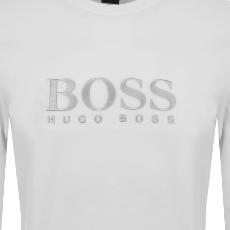 Alternative Image for ProductBOSS Bodywear Velour Crew Neck Sweatshirt White3