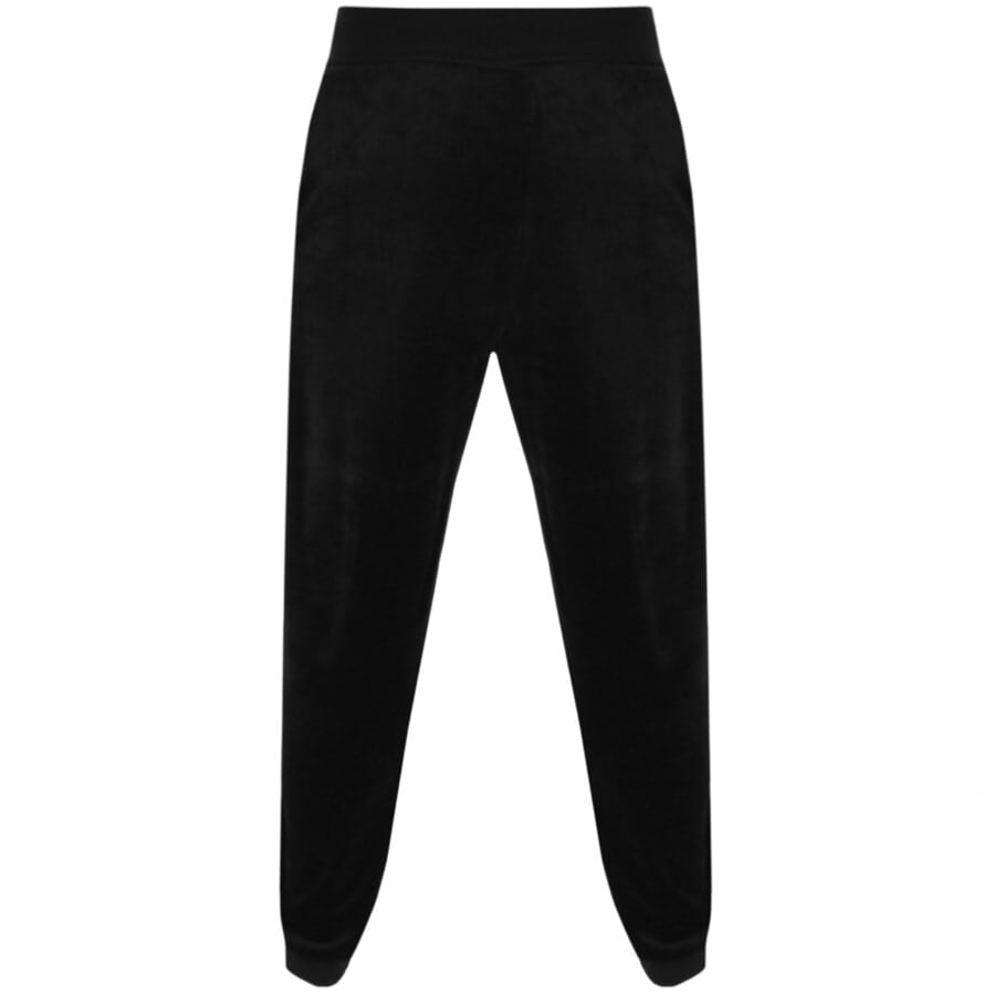 Alternative Image for ProductBOSS Bodywear Velour Jogging Bottoms Black2