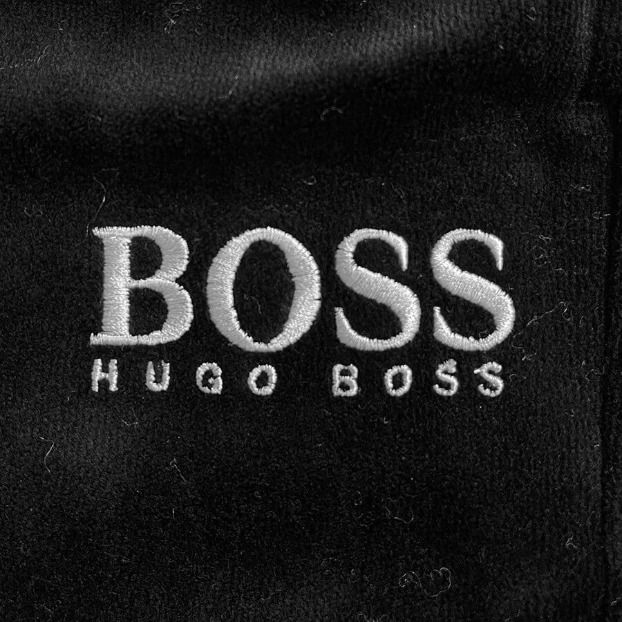 Alternative Image for ProductBOSS Bodywear Velour Jogging Bottoms Black3