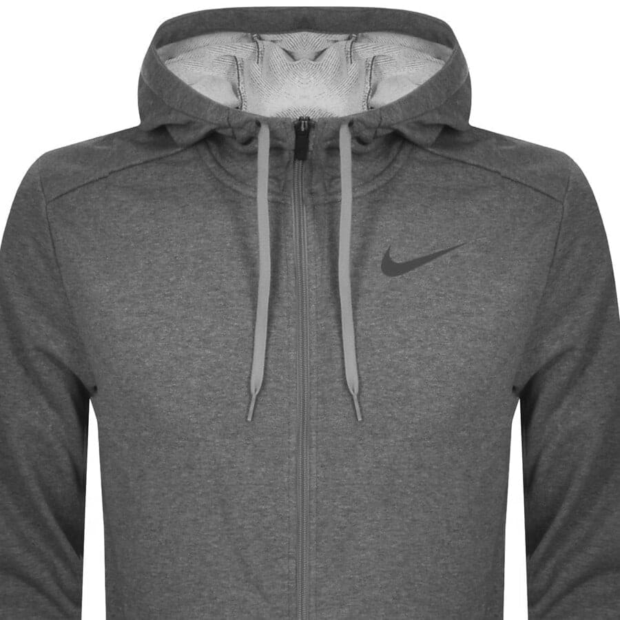 Alternative Image for ProductNike Training Full Zip Logo Hoodie Grey2