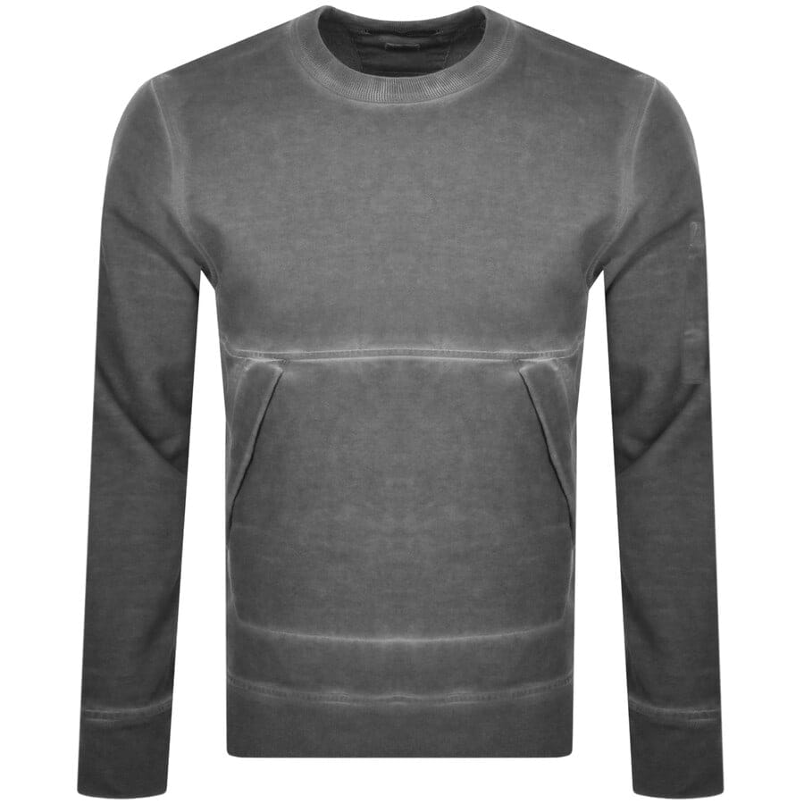 Alternative Image for ProductCP Company Diagonal Fleece Utility Sweatshirt Grey1