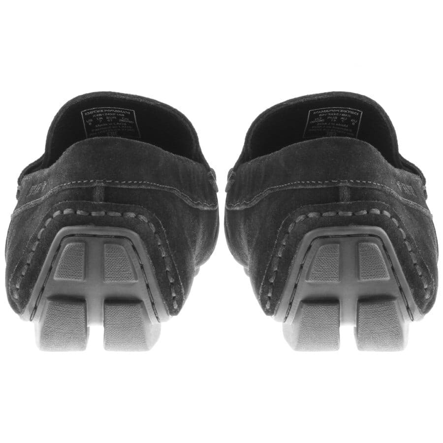 Alternative Image for ProductEmporio Armani Suede Driver Shoes Black2