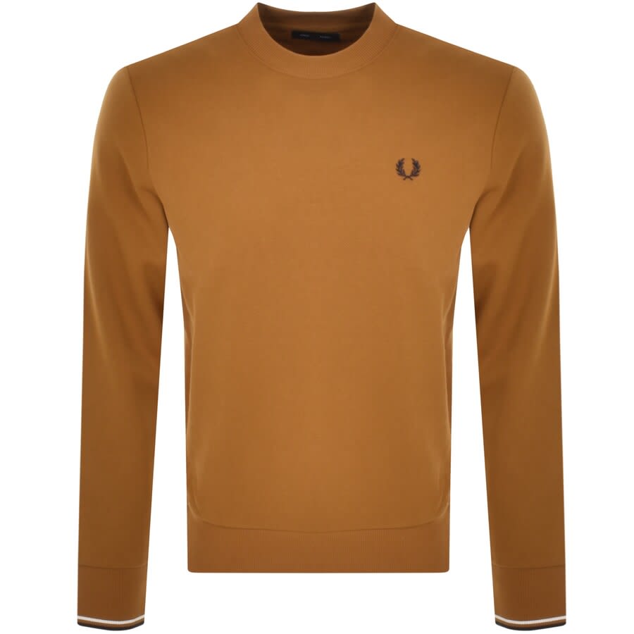 Alternative Image for ProductFred Perry Crew Neck Sweatshirt Brown1