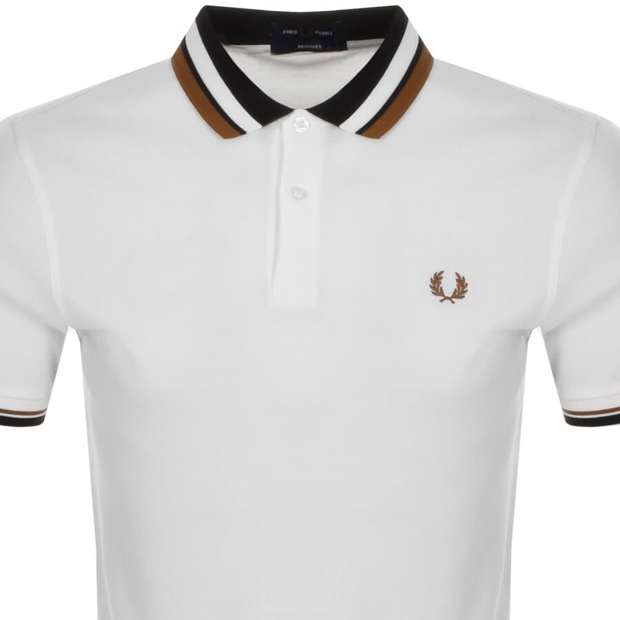 Alternative Image for ProductFred Perry Contrast Collar Polo T Shirt White2