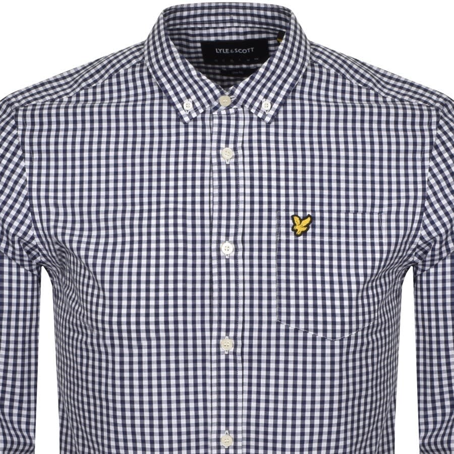 Alternative Image for ProductLyle And Scott Long Sleeve Gingham Shirt Navy2