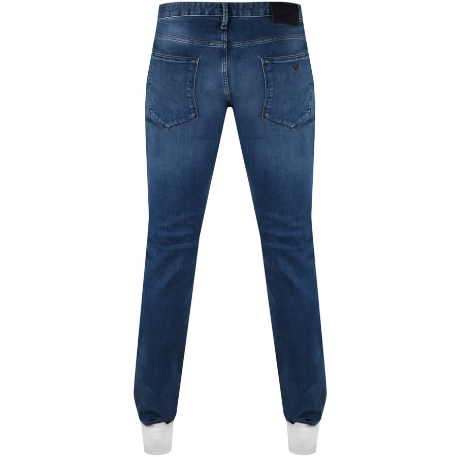 Emporio Armani J45 Regular Jeans Mid Wash Blue | Mainline Menswear ...