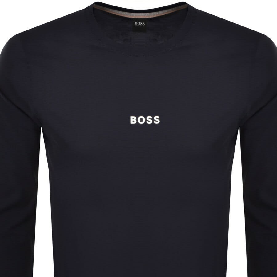 Alternative Image for ProductBOSS Long Sleeved TChark 1 T Shirt Navy2