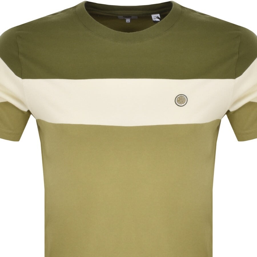 Alternative Image for ProductPretty Green Tilby Colour Block T Shirt Khaki2
