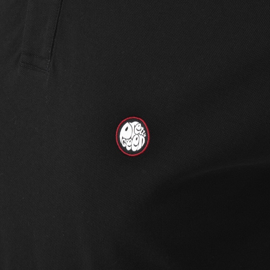 Alternative Image for ProductPretty Green Tipped Polo T Shirt Black3