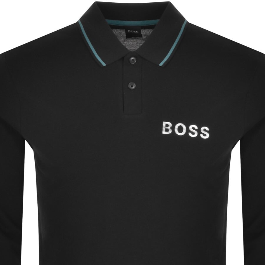 Alternative Image for ProductBOSS Tobin Long Sleeve Polo T Shirt Black2