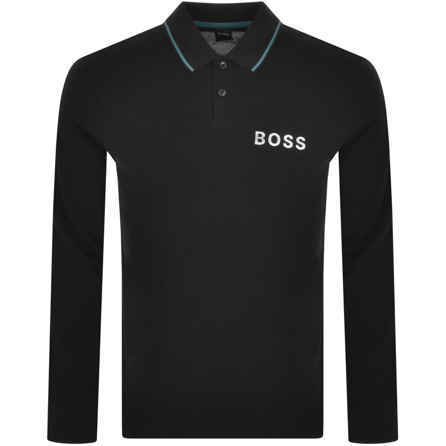 Alternative Image for ProductBOSS Tobin Long Sleeve Polo T Shirt Black1