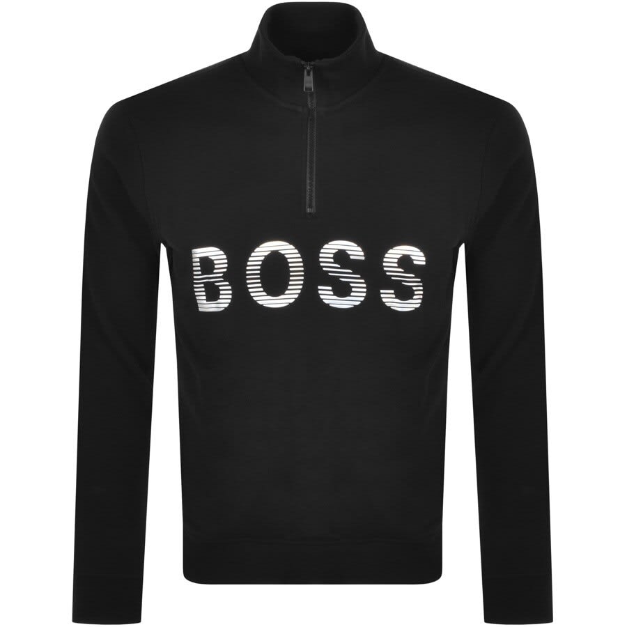 Alternative Image for ProductBOSS Sakul Half Zip Sweatshirt Black1