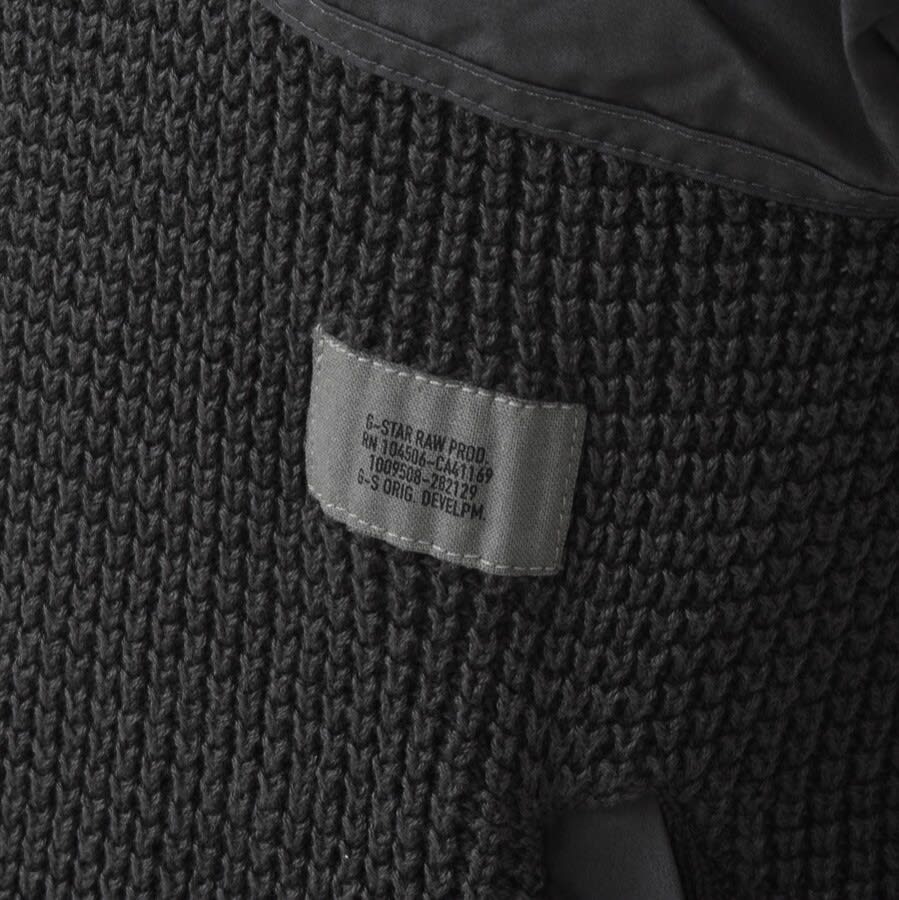 Alternative Image for ProductG Star Raw Woven Mix Knit Jumper Grey3
