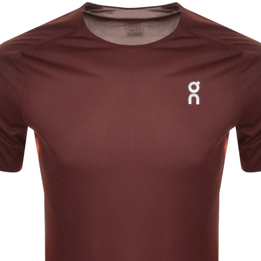 Alternative Image for ProductOn Running Performance T Shirt Burgundy2