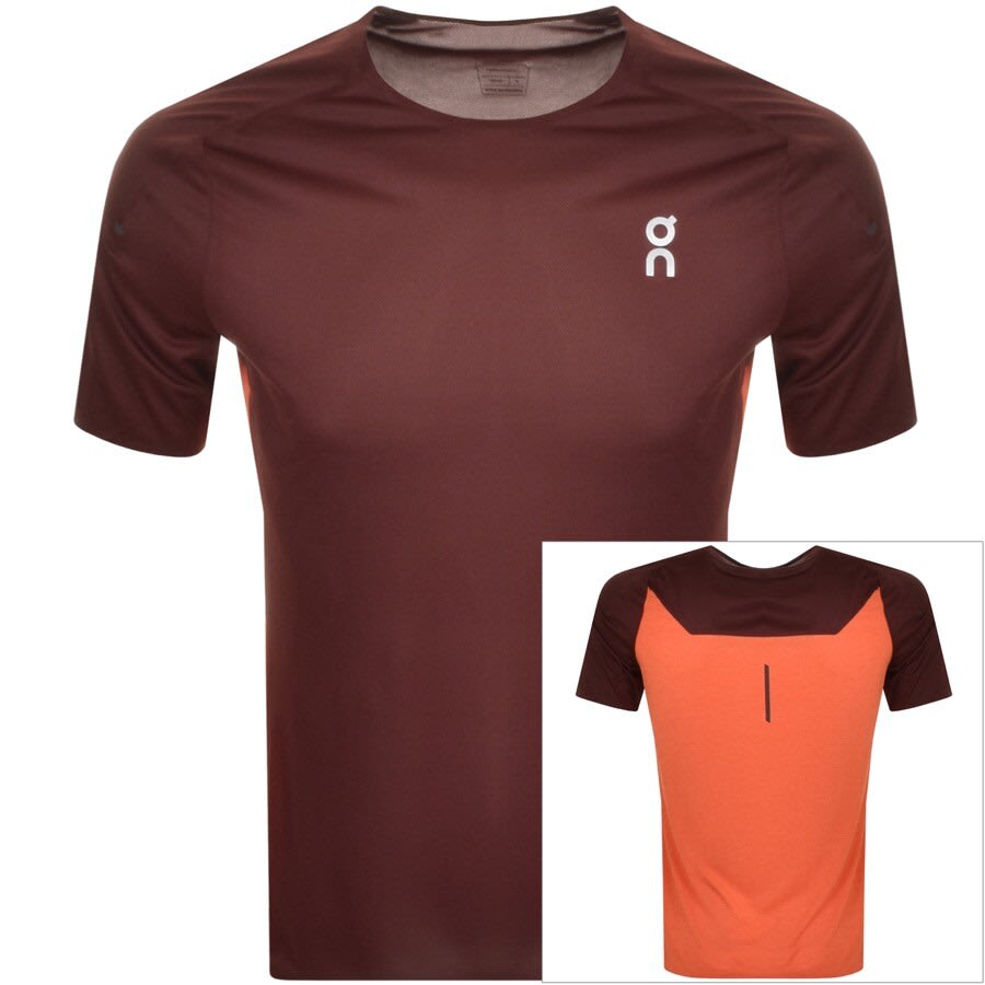 Alternative Image for ProductOn Running Performance T Shirt Burgundy1