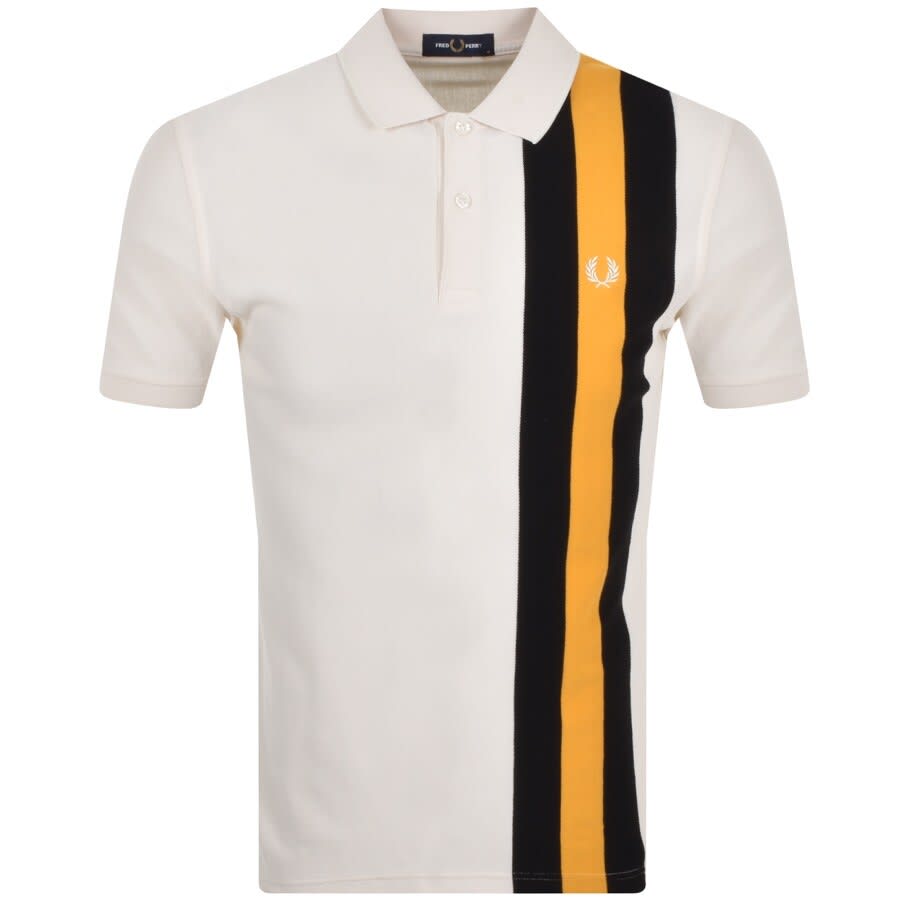 Alternative Image for ProductFred Perry Bold Striped Polo T Shirt Cream1