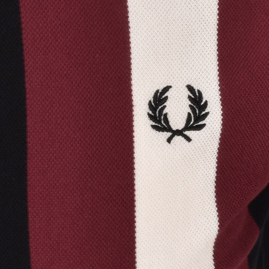Alternative Image for ProductFred Perry Bold Striped Polo T Shirt Black3