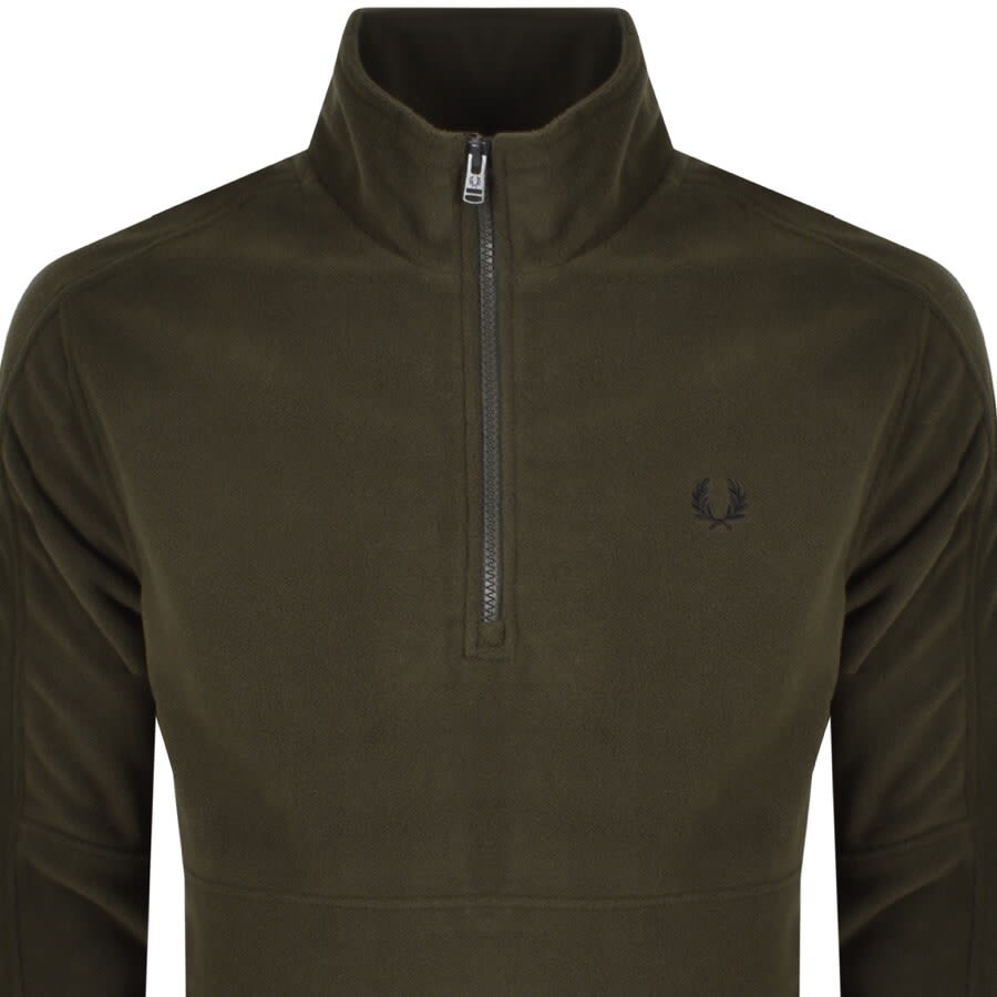 Alternative Image for ProductFred Perry Half Zip Polar Fleece Green2