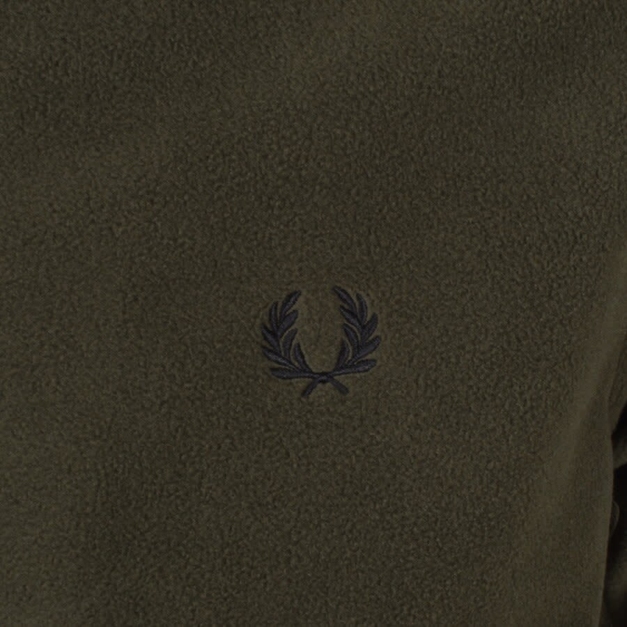 Alternative Image for ProductFred Perry Half Zip Polar Fleece Green3