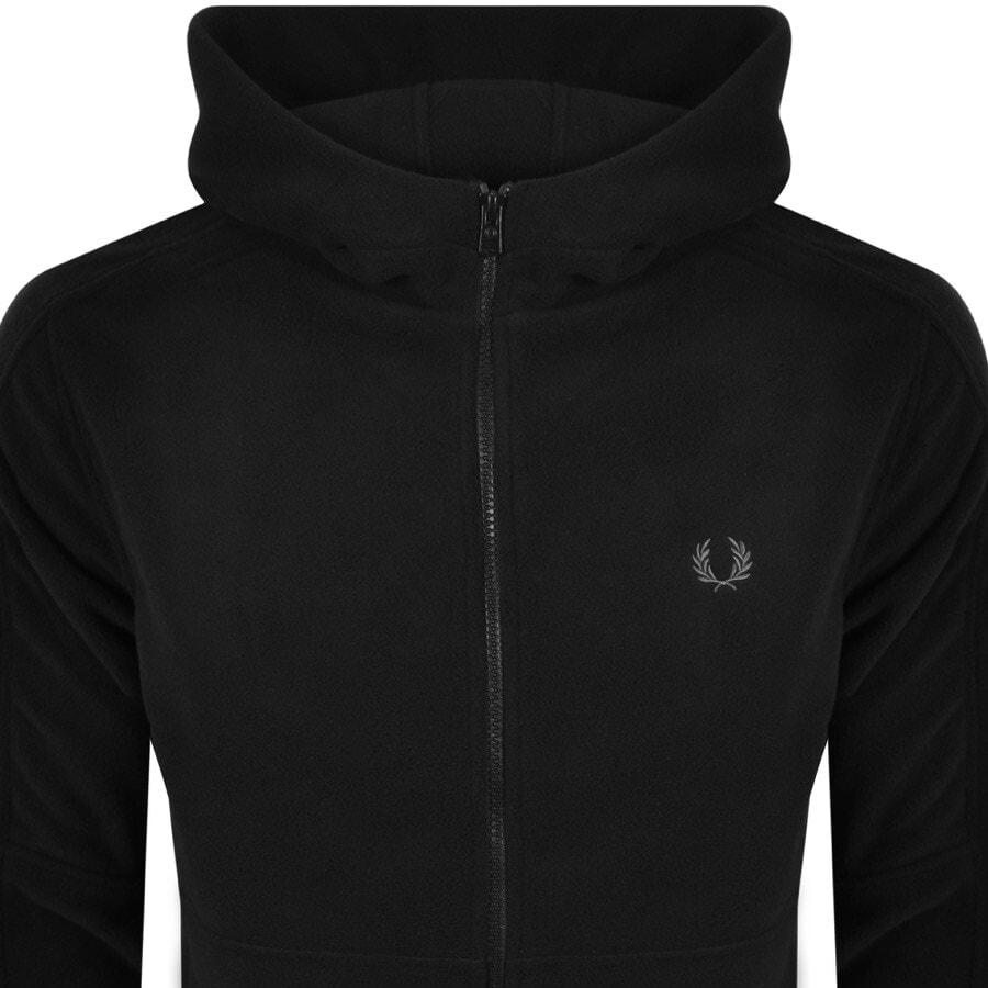 Alternative Image for ProductFred Perry Full Zip Hooded Polar Fleece Black2